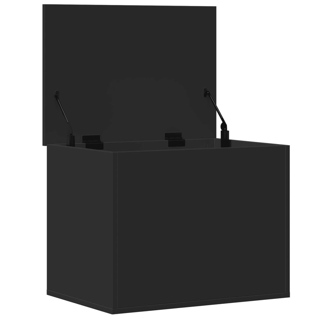 Storage Box Black 60x42x46 cm Engineered Wood