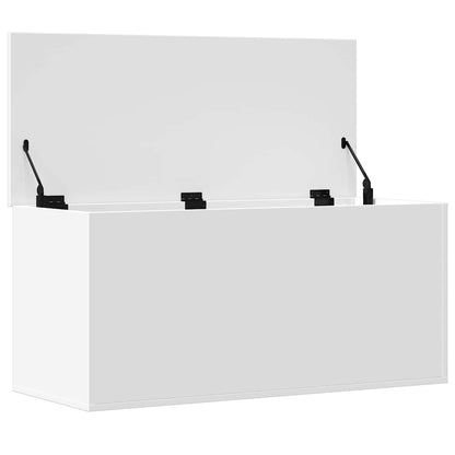 Storage Box White 100x42x46 cm Engineered Wood