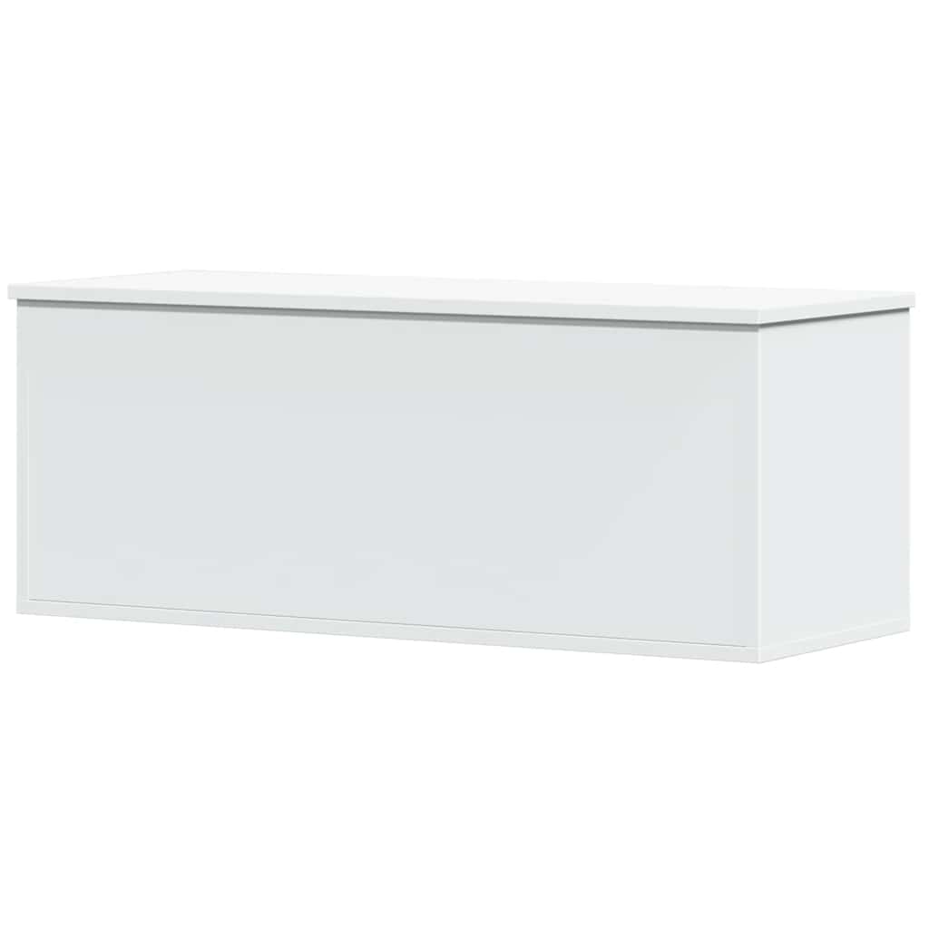 Storage Box White 90x35x35 cm Engineered Wood