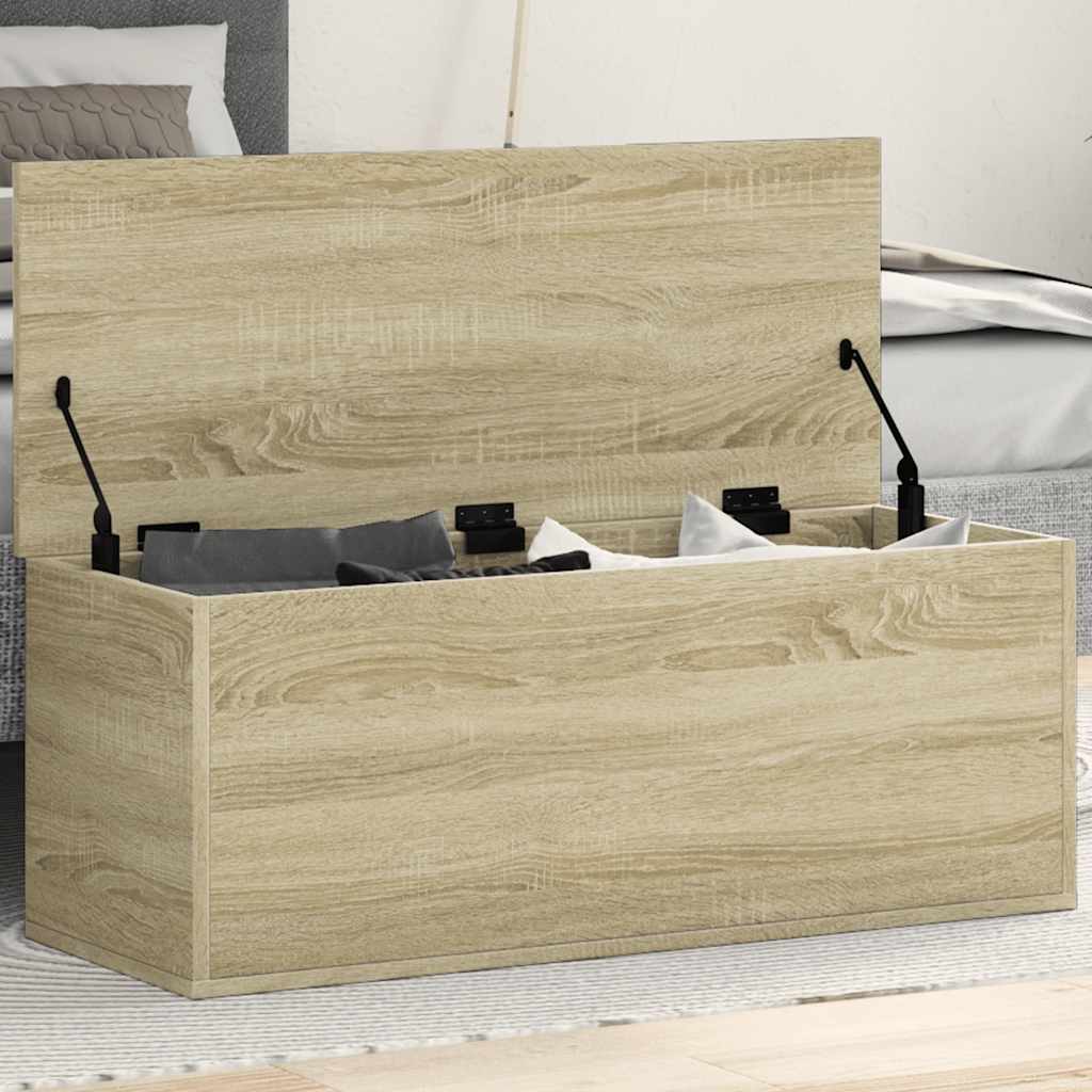 Storage Box Sonoma Oak 90x35x35 cm Engineered Wood