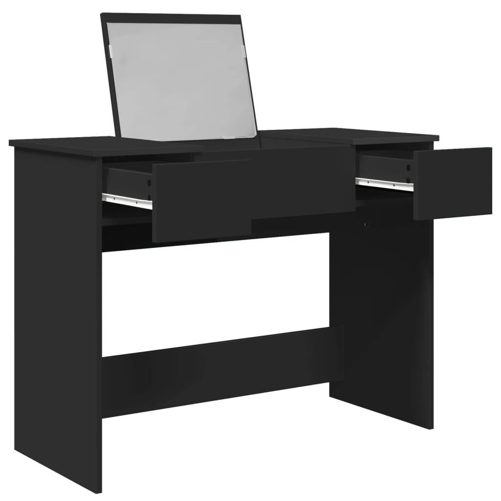 Dressing Table with Mirror Black 100x45x76 cm