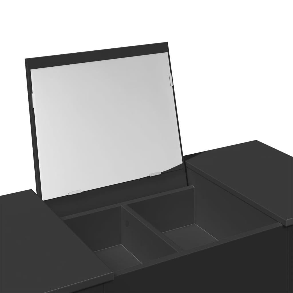 Dressing Table with Mirror Black 100x45x76 cm