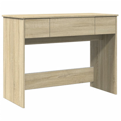 Dressing Table with Mirror Sonoma Oak 100x45x76 cm