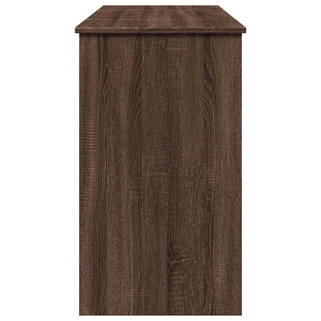 Dressing Table with Mirror Brown Oak 100x45x76 cm