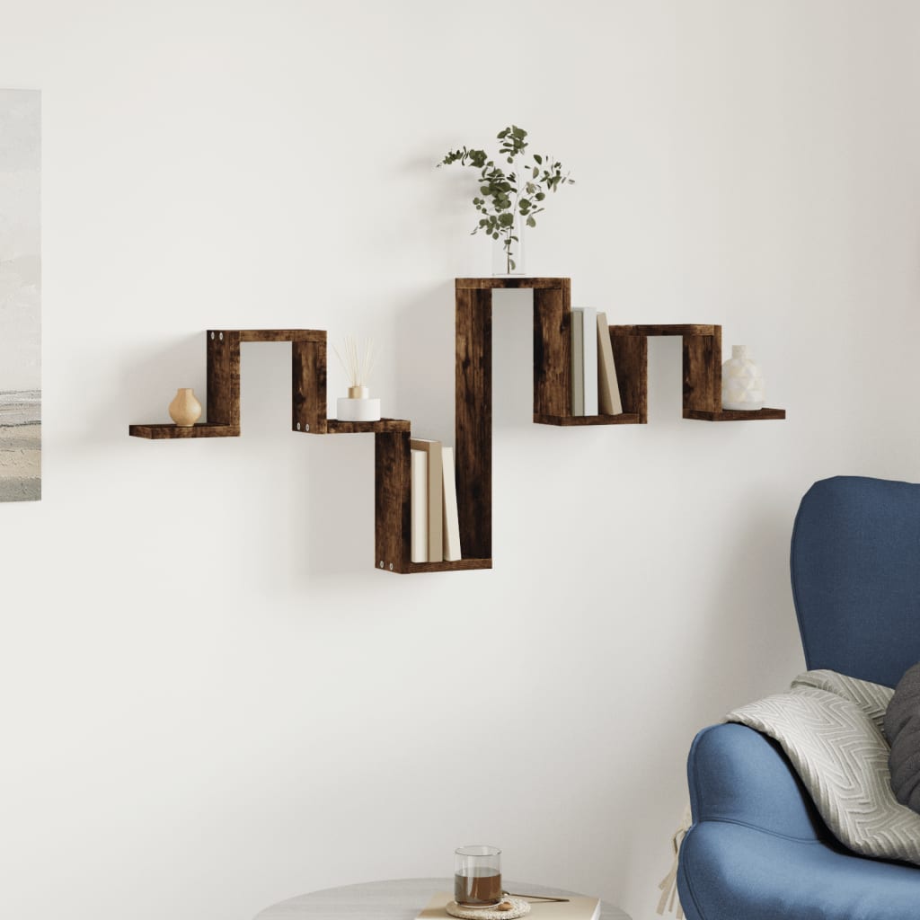 Wall Shelf Smoked Oak 104.5x10x43 cm Engineered Wood