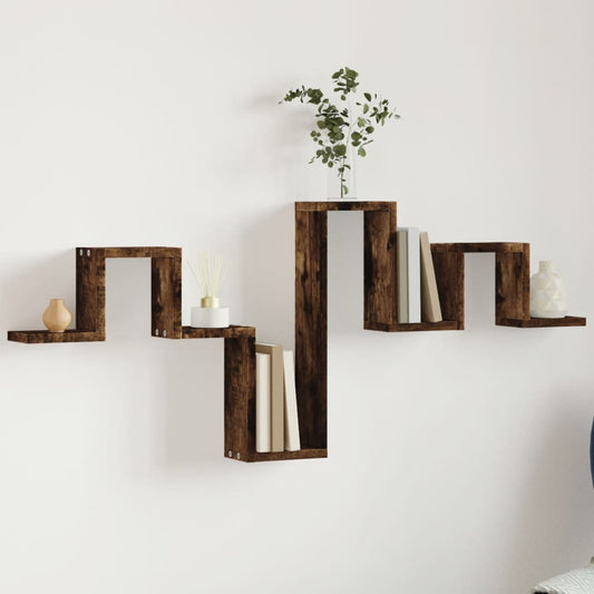 Wall Shelf Smoked Oak 104.5x10x43 cm Engineered Wood