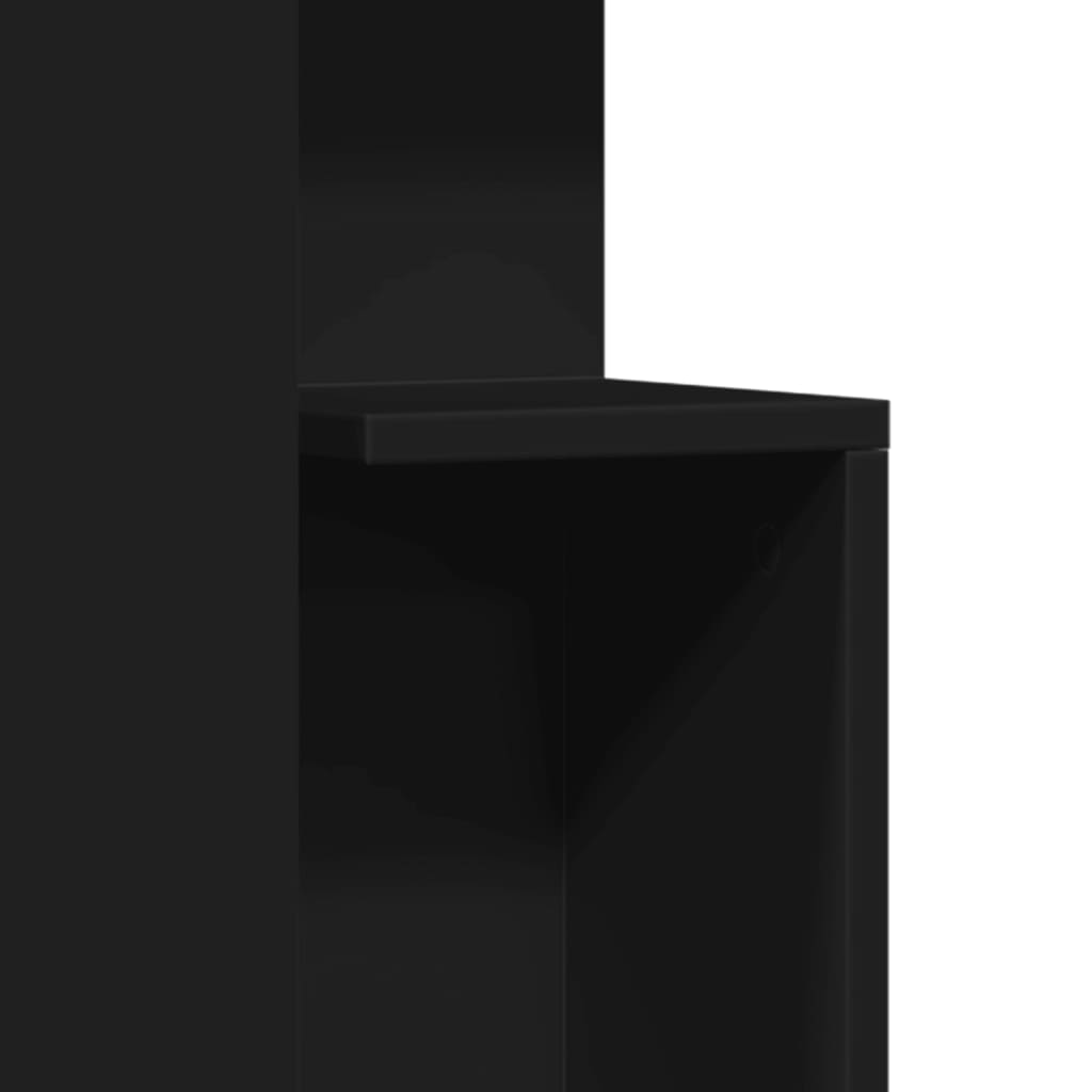 Side Table Black 35x35x60 cm Engineered Wood