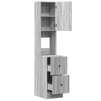 Kitchen Cabinet Grey Sonoma 35x50x180 cm Engineered Wood