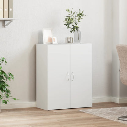 File Cabinet White 60x32x77.5 cm Engineered Wood