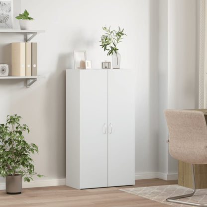 File Cabinet White 60x32x115 cm Engineered Wood