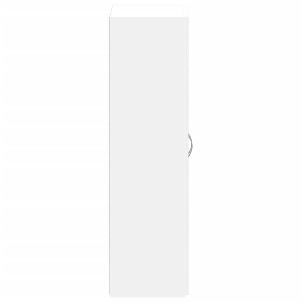 File Cabinet White 60x32x115 cm Engineered Wood