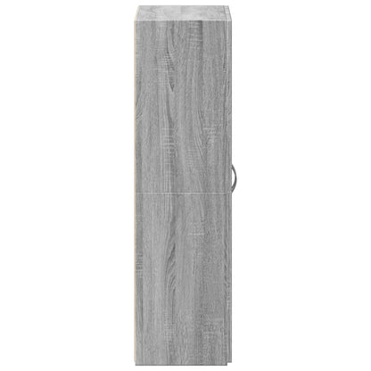 File Cabinet Grey Sonoma 60x32x115 cm Engineered Wood