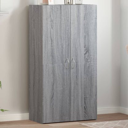 File Cabinet Grey Sonoma 60x32x115 cm Engineered Wood