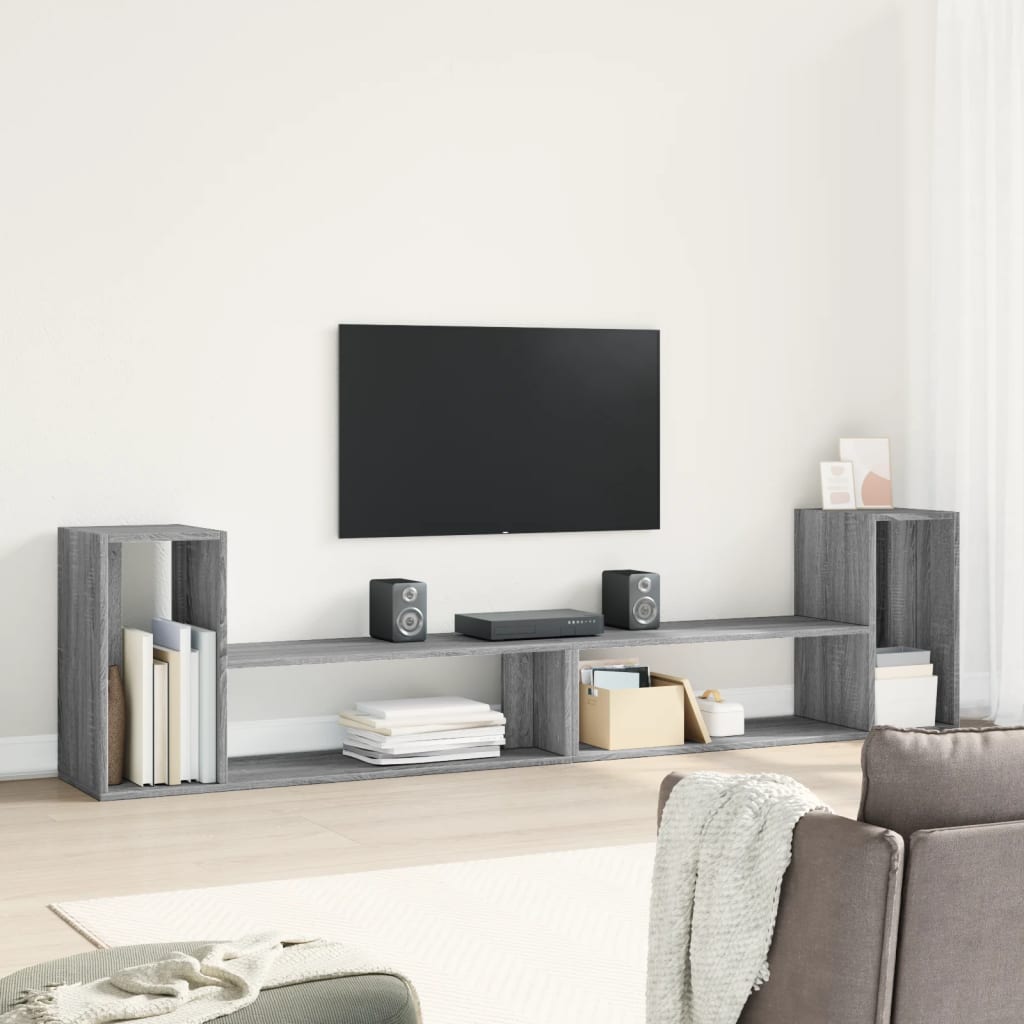 TV Cabinets 2 pcs Grey Sonoma 100x30x50 cm Engineered Wood