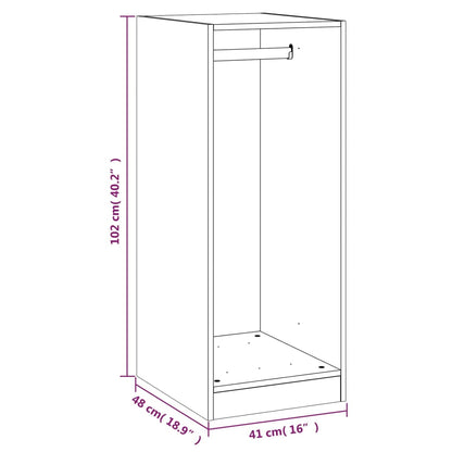 Wardrobe White 48x41x102 cm Engineered Wood