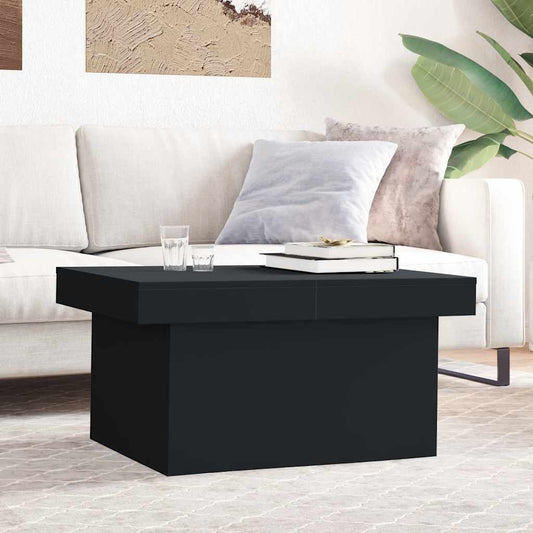 Coffee Table Black 80x55x40 cm Engineered Wood