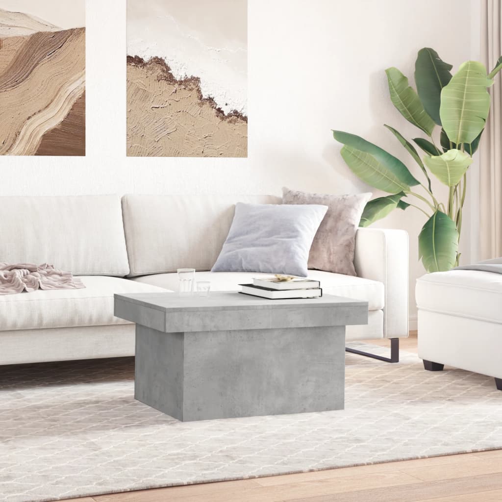 Coffee Table Concrete Grey 80x55x40 cm Engineered Wood