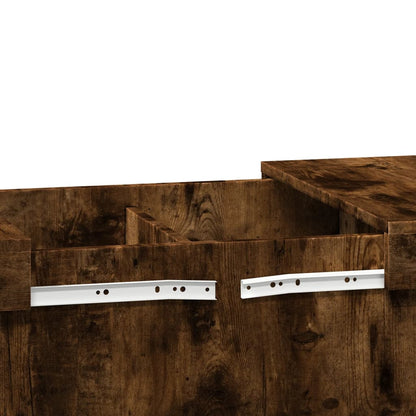 Coffee Table Smoked Oak 80x55x40 cm Engineered Wood