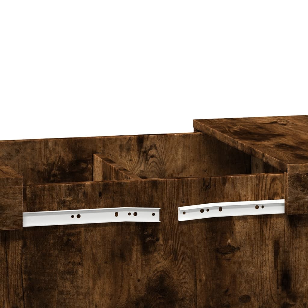 Coffee Table Smoked Oak 100x55x40 cm Engineered Wood