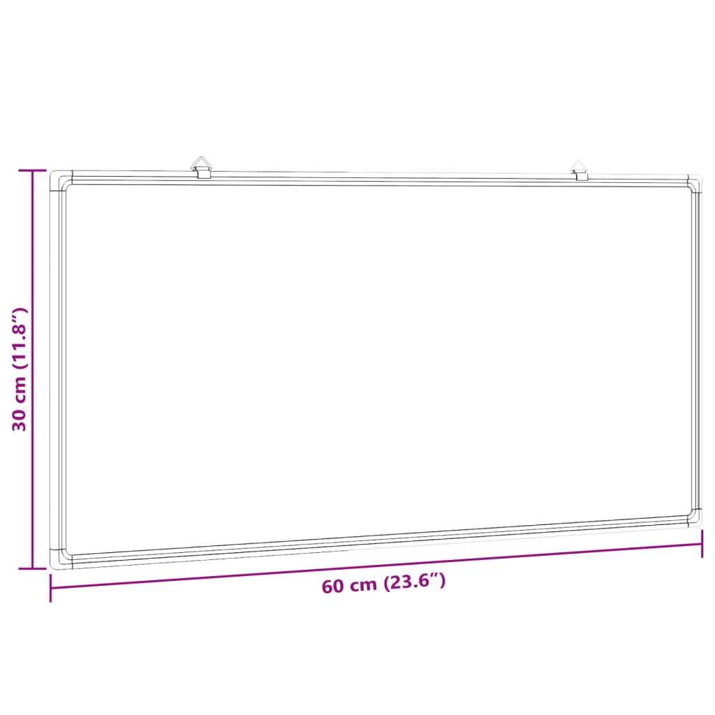 Magnetic Whiteboard 60x30x1.7 cm Aluminium