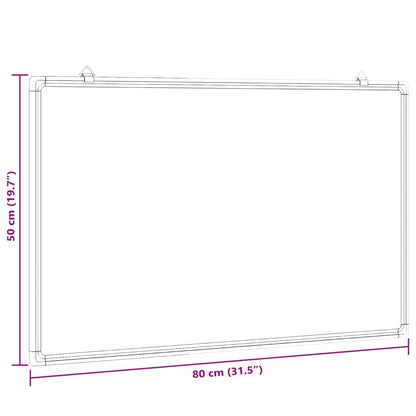 Magnetic Whiteboard 80x50x1.7 cm Aluminium