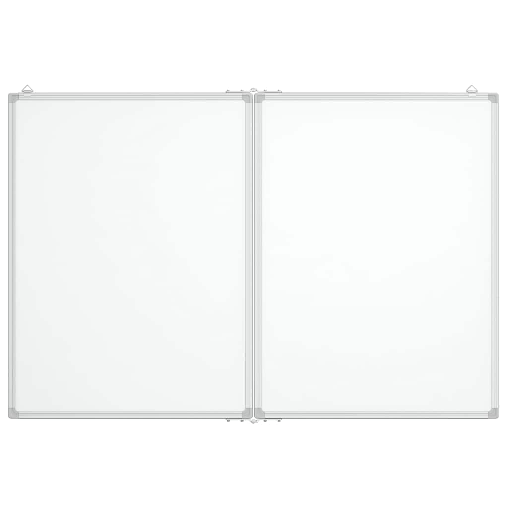 Magnetic Whiteboard Foldable 100x80x1.7 cm Aluminium