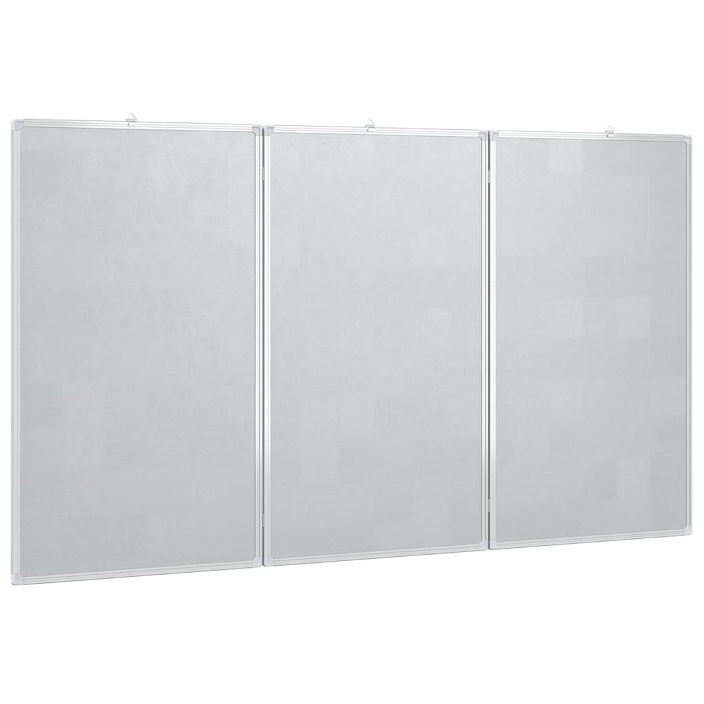 Magnetic Whiteboard Foldable 150x80x1.7 cm Aluminium