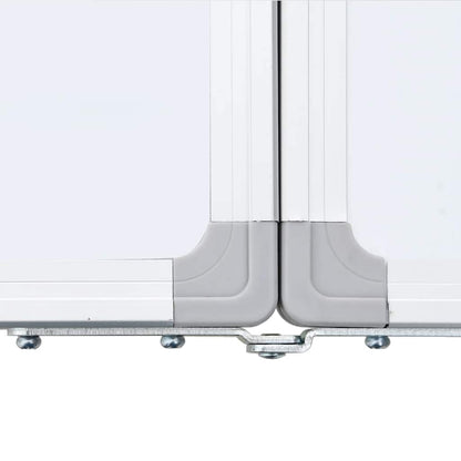Magnetic Whiteboard Foldable 160x40x1.7 cm Aluminium