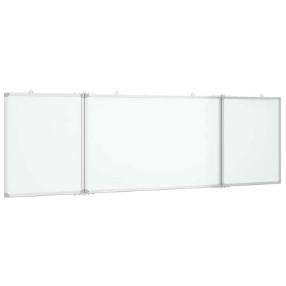 Magnetic Whiteboard Foldable 160x50x1.7 cm Aluminium