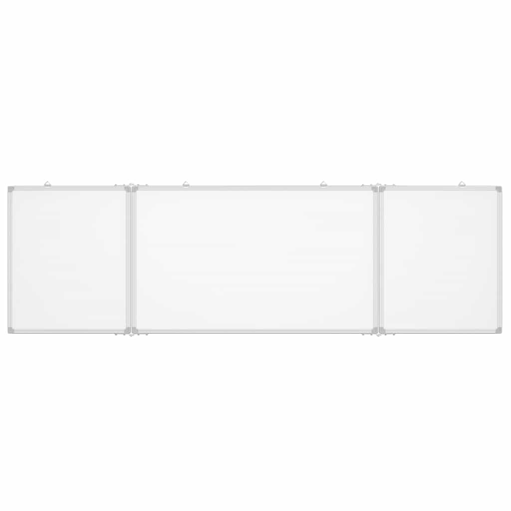 Magnetic Whiteboard Foldable 160x50x1.7 cm Aluminium
