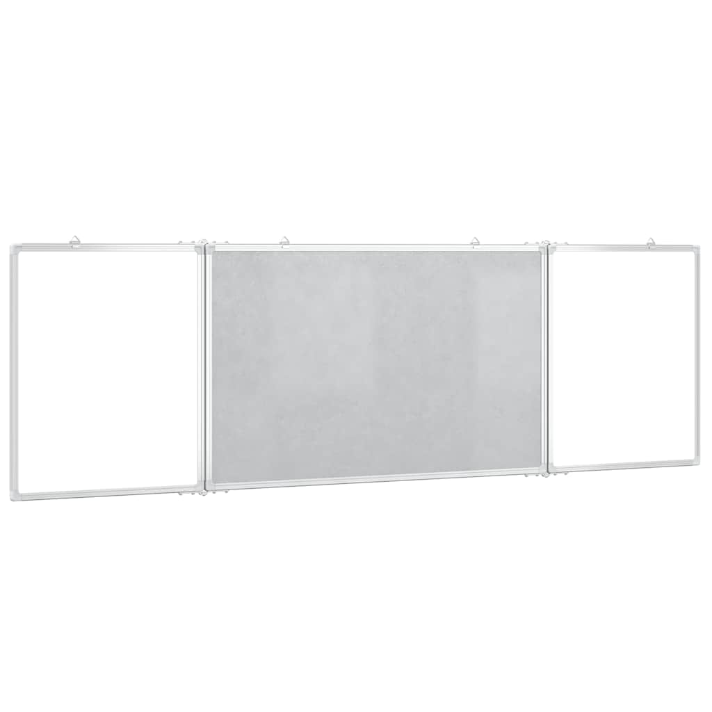 Magnetic Whiteboard Foldable 160x50x1.7 cm Aluminium