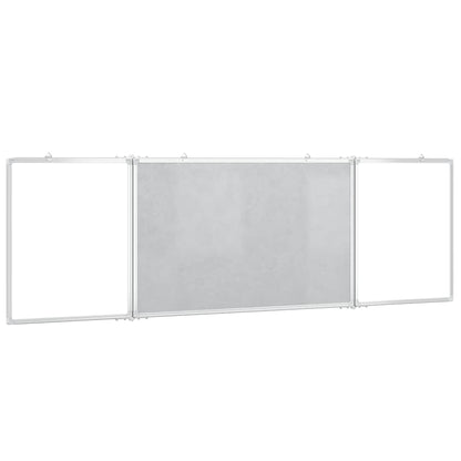 Magnetic Whiteboard Foldable 160x50x1.7 cm Aluminium