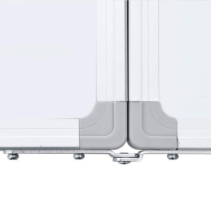Magnetic Whiteboard Foldable 200x50x1.7 cm Aluminium