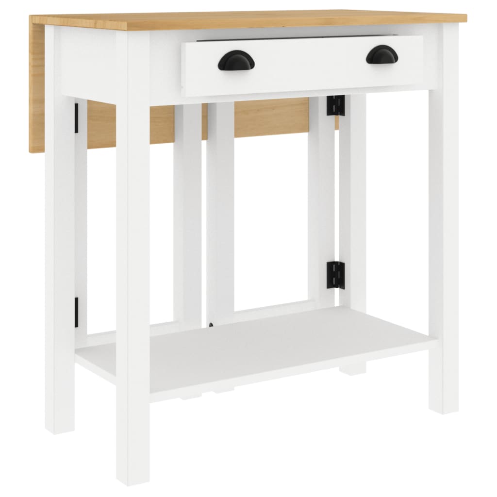 3 Piece Bar Set White Solid Wood Pine