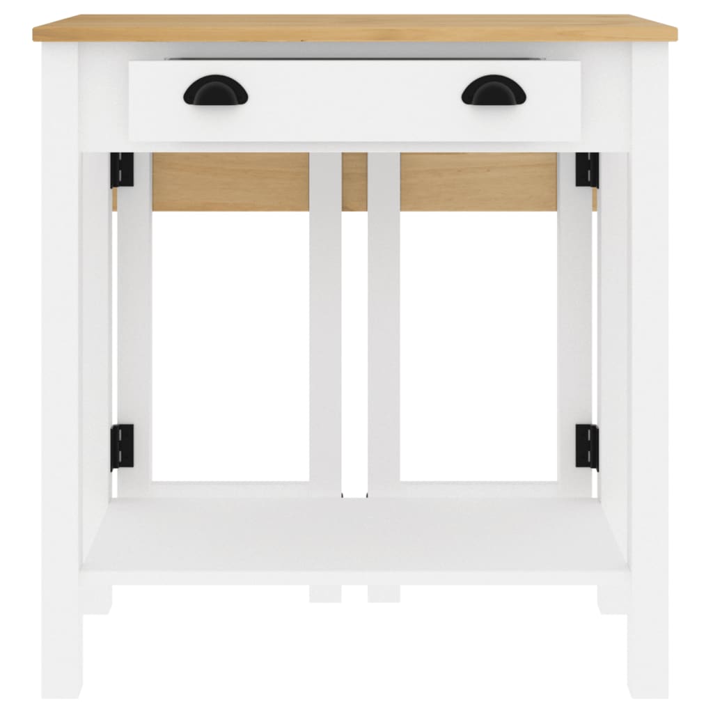 3 Piece Bar Set White Solid Wood Pine