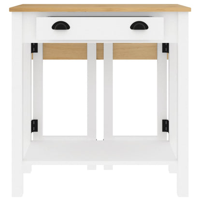 3 Piece Bar Set White Solid Wood Pine