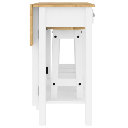 3 Piece Bar Set White Solid Wood Pine