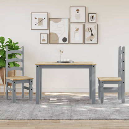 Dining Table PANAMA Grey 112x60x75 cm Solid Wood Pine