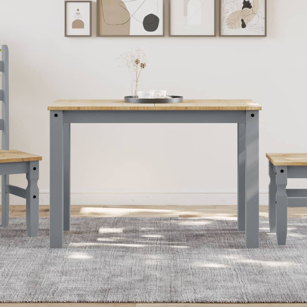 Dining Table PANAMA Grey 112x60x75 cm Solid Wood Pine