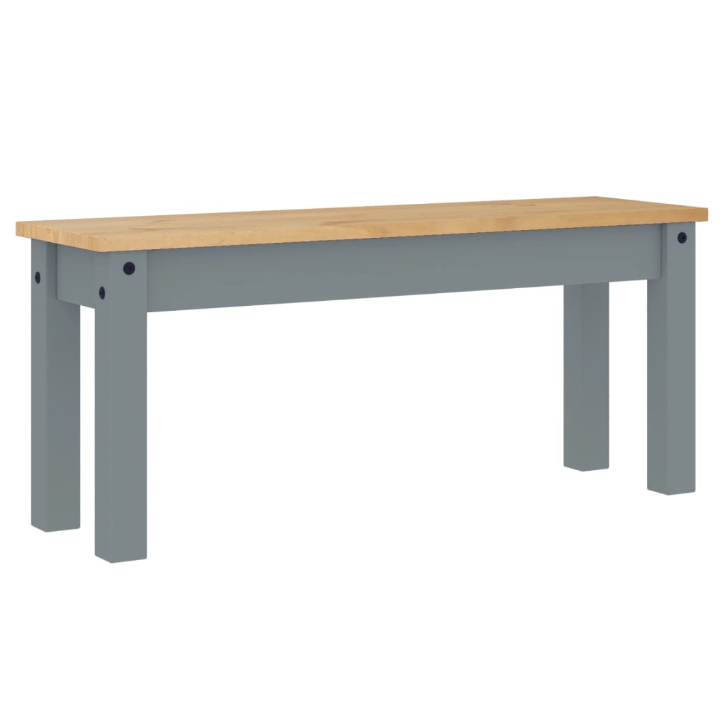 Dining Bench PANAMA Grey 105x30x45 cm Solid Wood Pine