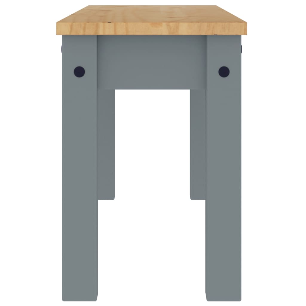 Dining Bench PANAMA Grey 105x30x45 cm Solid Wood Pine