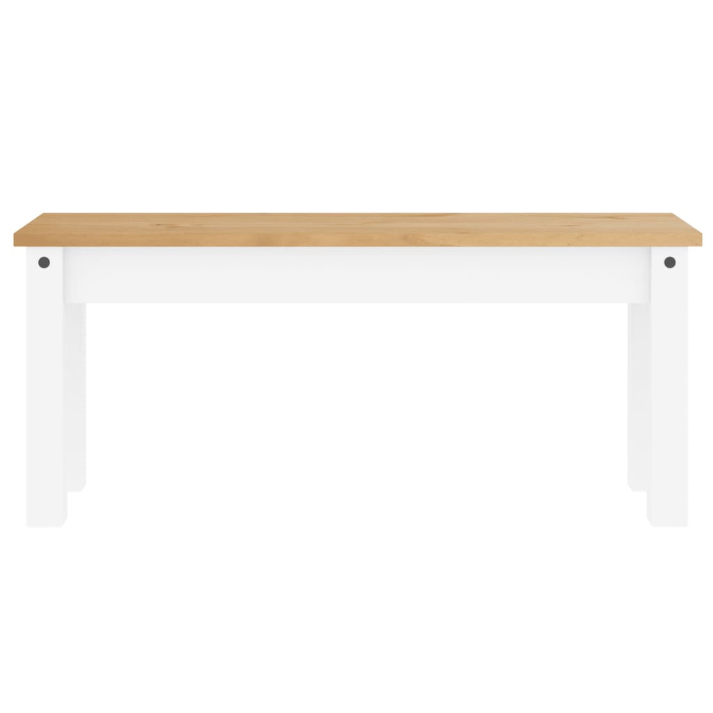 Dining Bench PANAMA White 105x30x45 cm Solid Wood Pine