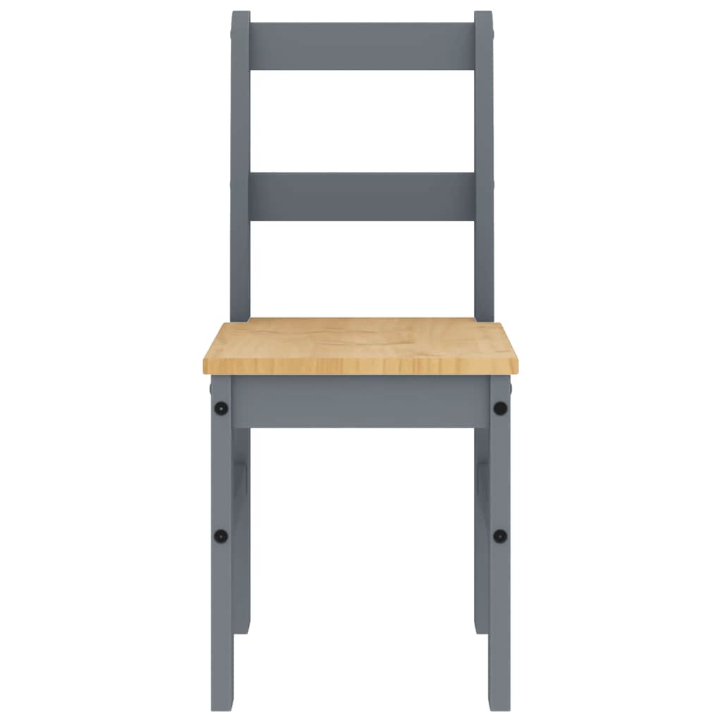 Dining Chairs 2 pcs "PANAMA" Grey 40x46x90 cm Solid Wood Pine