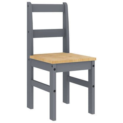 Dining Chairs 2 pcs "PANAMA" Grey 40x46x90 cm Solid Wood Pine