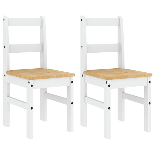Dining Chairs 2 pcs PANAMA White 40x46x90 cm Solid Wood Pine