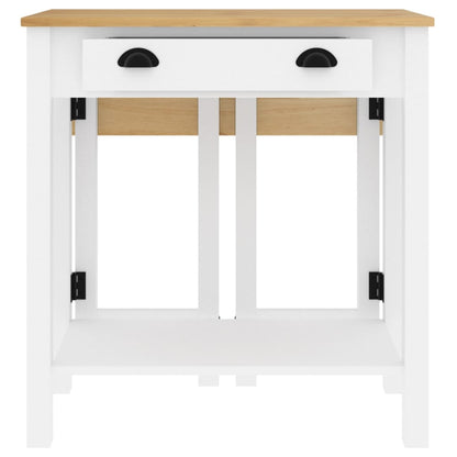 5 Piece Bar Set White Solid Wood Pine