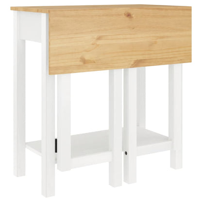 5 Piece Bar Set White Solid Wood Pine