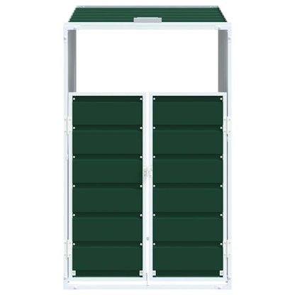 Wheelie Bin Storage for Single Bin Green 72x81x115 cm Steel