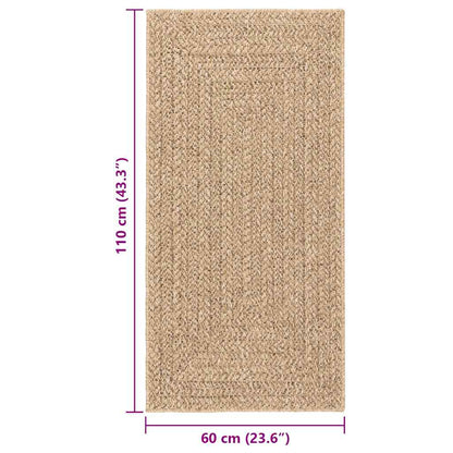 Rug ZIZUR 60x110 cm Jute Look Indoor and Outdoor
