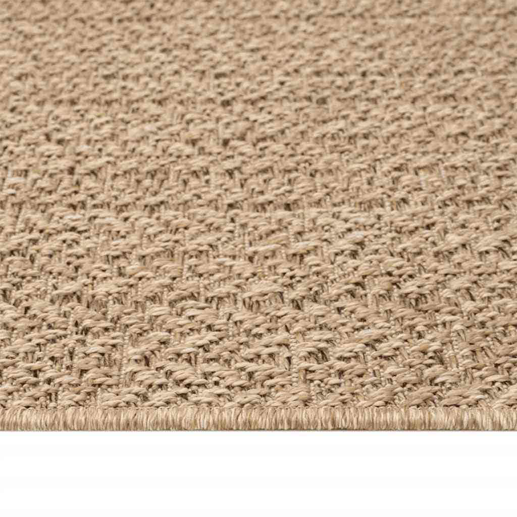 Rug ZIZUR 120x120 cm Jute Look Indoor and Outdoor